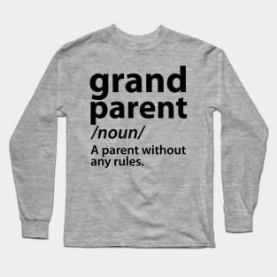 Grandad Grandparent Definition funny Saying Quote Long Sleeve T-Shirt